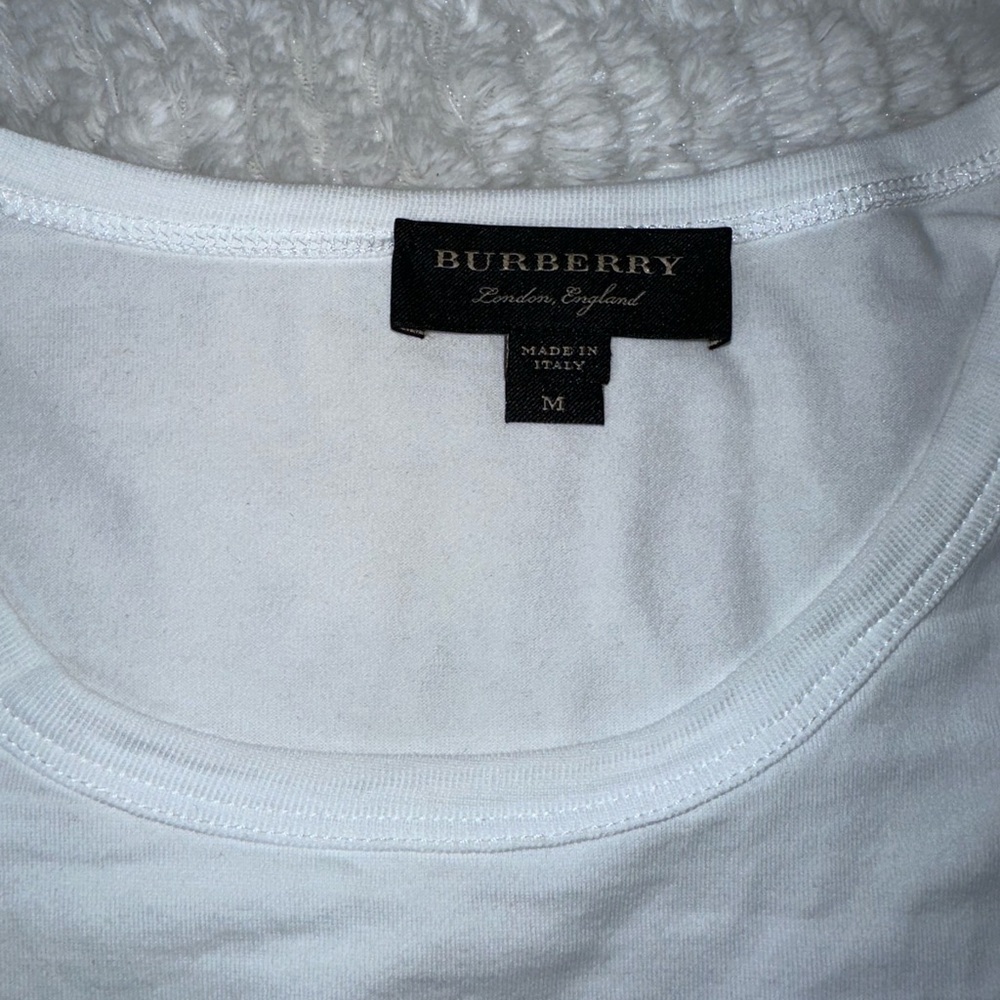 Burberry Men's White M Regular Fit Cotton Knit Crew Neck Short Sleeve T-Shirt